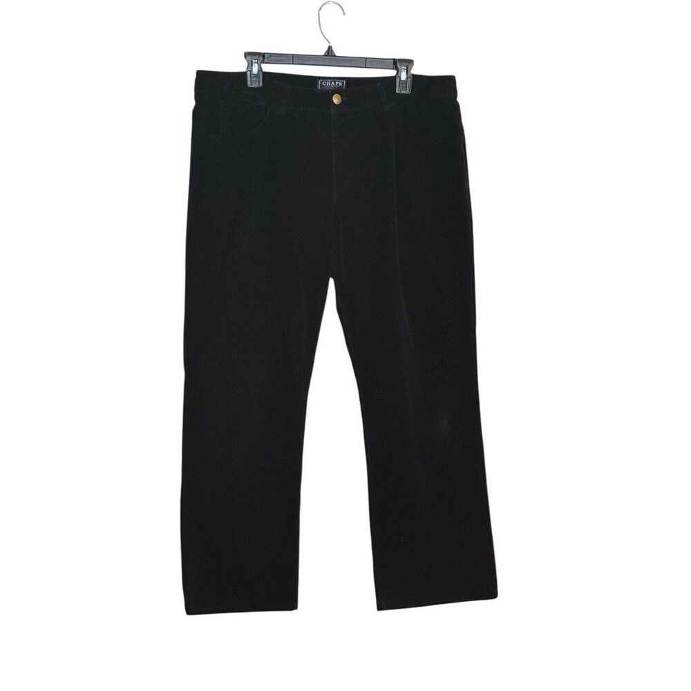 Chaps Women’s Velvet Bootcut Black High Rise Pants 16 Petite Whimsygoth